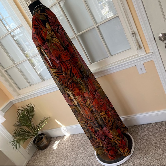 Kendall + Kylie swim cover up tropical leaf print XL - Picture 3 of 15